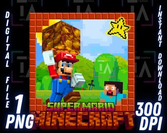 Super Mario PNG Clipart, T-Shirt Sublimation (Digital Download), birthday, galaxy, peach, Luigi