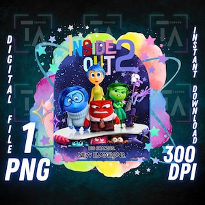 Inside Out 2 png, inside out shirt, High Quality Cricut sticker Instant Download Digital File Printable Image inside out movie, transparent