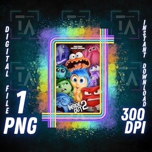 Inside Out 2 png, inside out shirt, High Quality Cricut sticker Instant Download Digital File Printable Image inside out movie, transparent