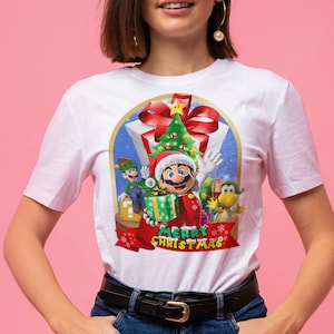 Super Mario Christmas Holiday Seasons Greetings PNG clipart Luigi Png Tumbler wrap Image Télécharger chemise imprimable décorations numériques