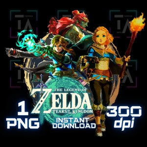 Legend of Zelda PNG Tears of the Kingdom Zelda digitale download Zelda T-shirt sublimatie Zelda Link PNG Cricut Zelda Wall Art Clipart Zelda