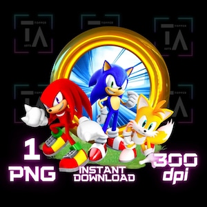 Sonic the Hedgehog Png Digital File Clipart Knuckles Tails 