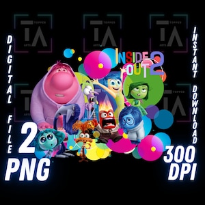 Inside Out 2 png, inside out shirt, High Quality Cricut sticker Instant Download Digital File Printable Image inside out movie, transparent