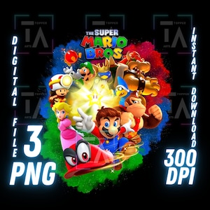 Mario Odyssey PNG, camiseta, Mario bros, ClipArt Cricut, imagen transparente, imprimible, archivo digital, Luigi Peach Bowser, descarga instantánea