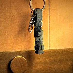 Hand Forged Twist Keychain, gift ideas, blacksmith, hand forged steel key fob