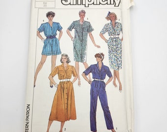 Simplicity Sewing Pattern 7492 Sewing Pattern for Dress in 3 Lengths and Jumper in 2 lengths, size 12 Uncut Factory Folded