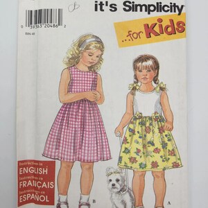 Simplicity 7710 Girls Dress Sewing Pattern: Sizes 2-6X (Cut Pattern)