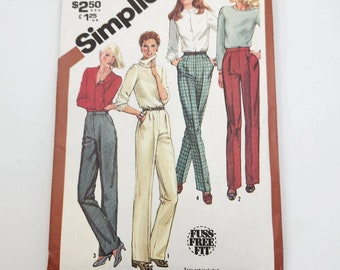 Misses Fuss-Free Fit Pants | Simplicity Pattern 5205 Vintage 1981 UNCUT | Size 14