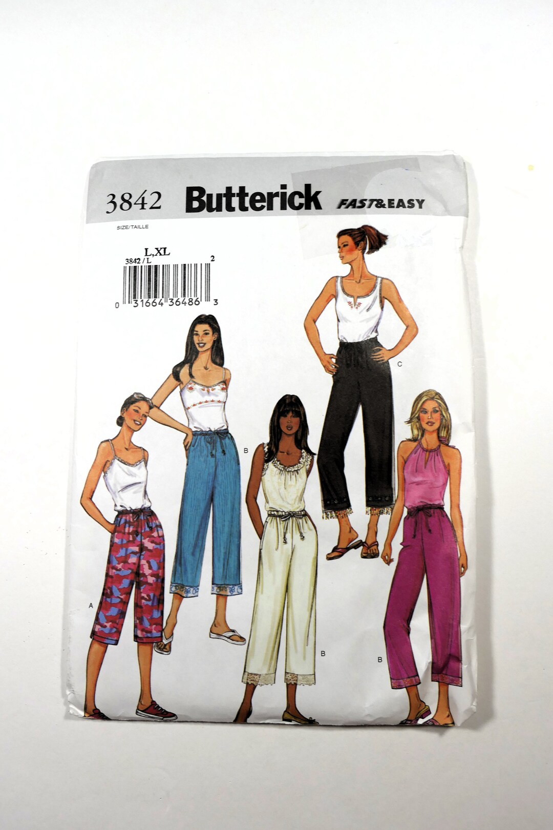 Butterick Sewing Pattern 3842 | Woman's Top, Pant, Sewing Pattern ...