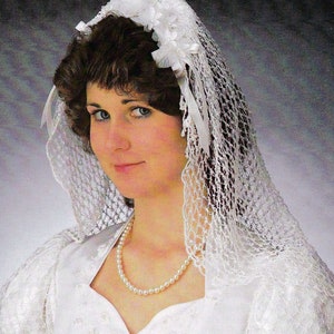 Crochet Bridal Veil Pattern: 32x25 Inch Design (Digital Download)