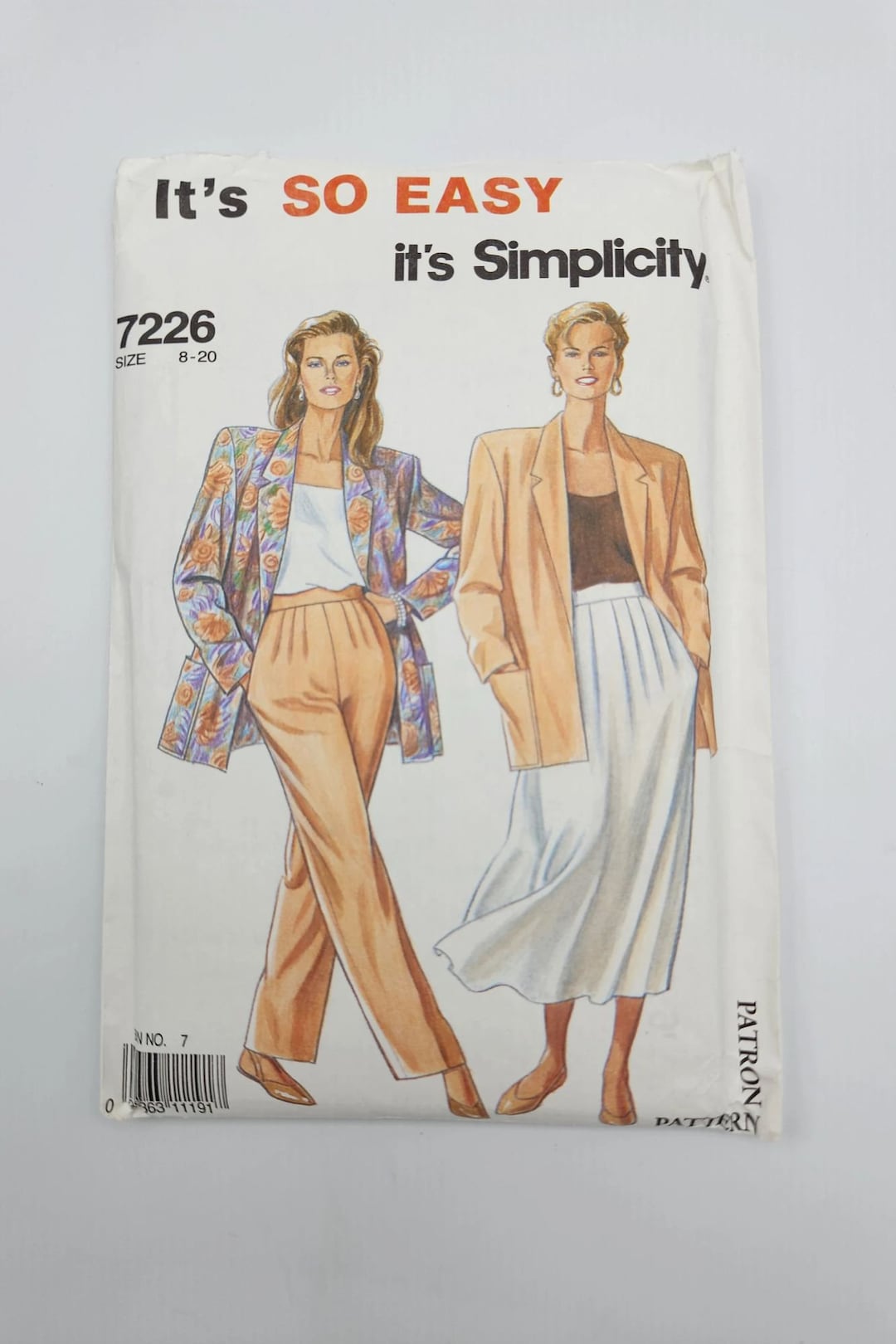 Simplicity 7226 Sewing Pattern: Jacket, Skirt & Pants (sizes 8-20) - Etsy