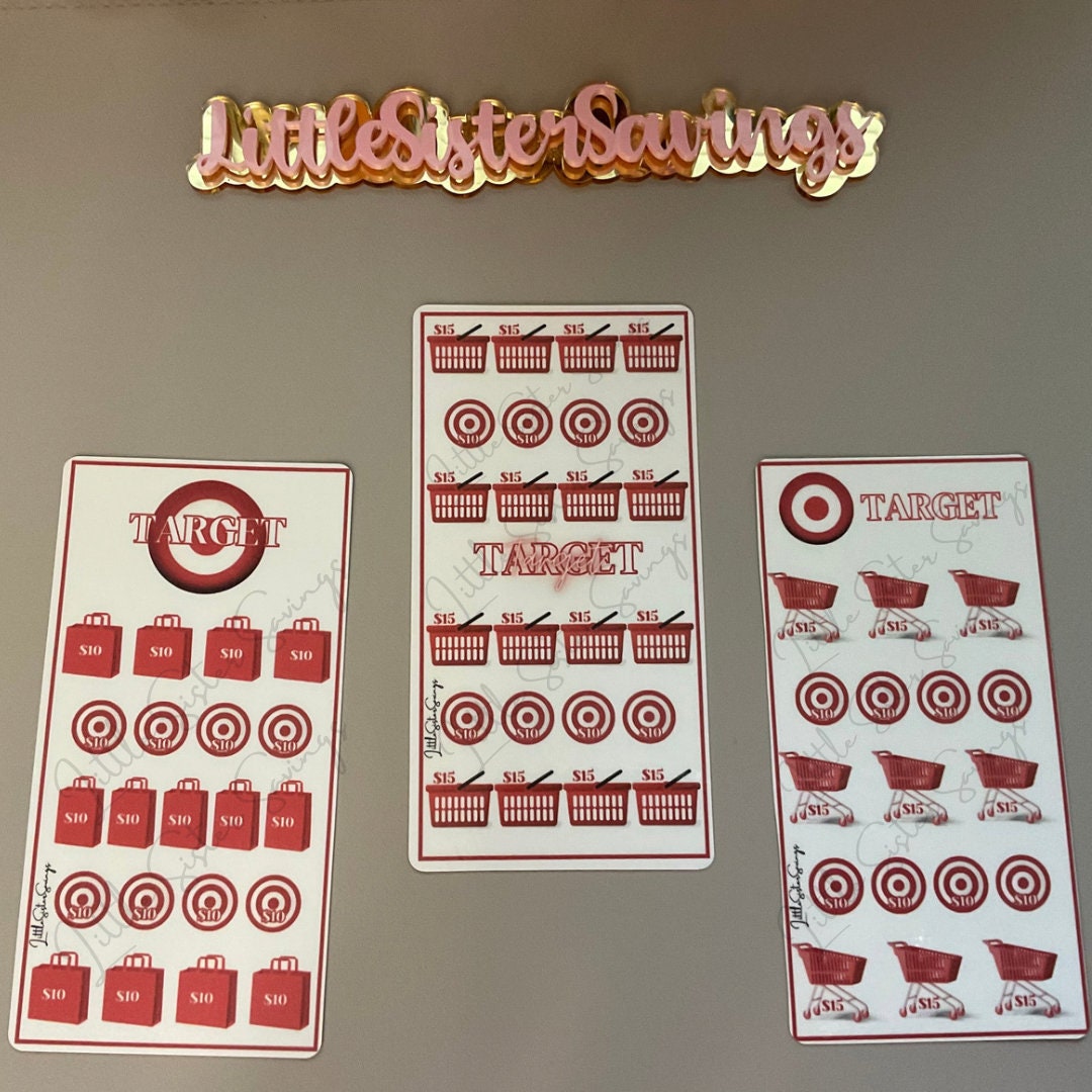 Target Saving Table Target Savings Challenge Savings Bundle Target Funds - Etsy