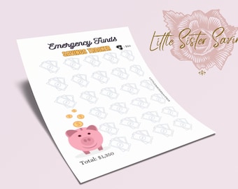 Emergency Fund Tracker | Savings Challenge | Instant Download | Printable Tracker | Emergency Savings | A4 Tracker | US Letter
