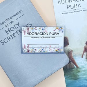 JW Pure Worship 2025 Convention Name Badge (SPRING01) - Printable Watercolor Designs Regional (ENGLISH badge)