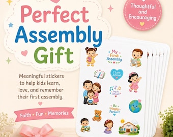 My First Assembly Sticker sheet (2 sheets), JW gifts, Pioneer, SKE, Ministry, Regional Convention