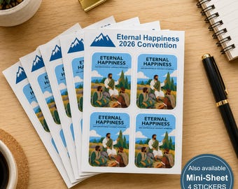 Eternal Happiness Sticker sheet, JW gifts, Pioneer, SKE, Ministry, Regional Convention