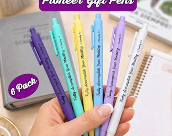 Pioneer Gift Pen set, Fully Accomplish Your Ministry, JW Scripture Pens – 6 Pack