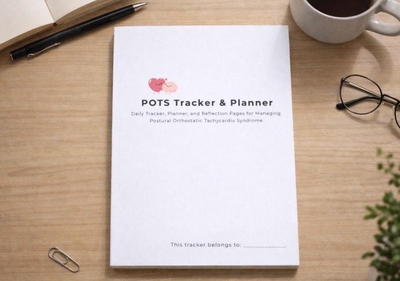 Printable POTS Management Tracker | PDF for Symptom & Routine Tracking image 1