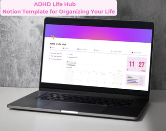 ADHD Life Hub - Notion Template for Organizing Your Life