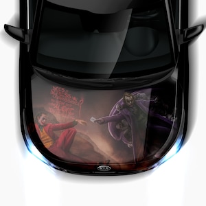Antihero Joker Car Hood Wraps 32 Dark Series ITASHA American Comics Stickers Decals Made with Top Vinyl Fit with Any Cars Support Custom