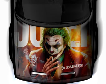 Joker Car Hood Wrap: Antihero, American Comics Vinyl Decal
