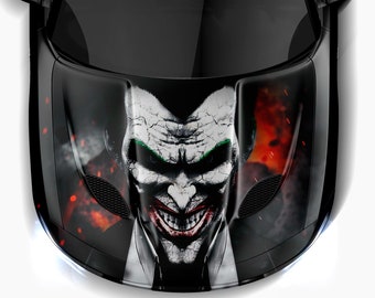 Joker Car Hood Wrap, Antihero American Comics Vinyl Decal