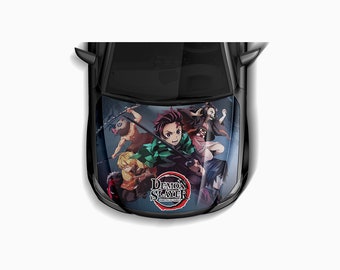 Demon Slayer Car Hood Wraps 08 ITASHA Anime Stickers Decals Made with Top Vinyl Fit with Any Cars Support Custom