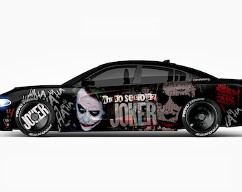 Antihero Joker Car Hood Wraps 52 Dark Series ITASHA American Comics Stickers Decals Made with Top Vinyl Fit with Any Cars Support Custom