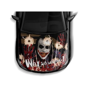 Antihero Joker Car Hood Wraps 16 Dark Series ITASHA American Comics Stickers Decals Made with Top Vinyl Fit with Any Cars Support Custom