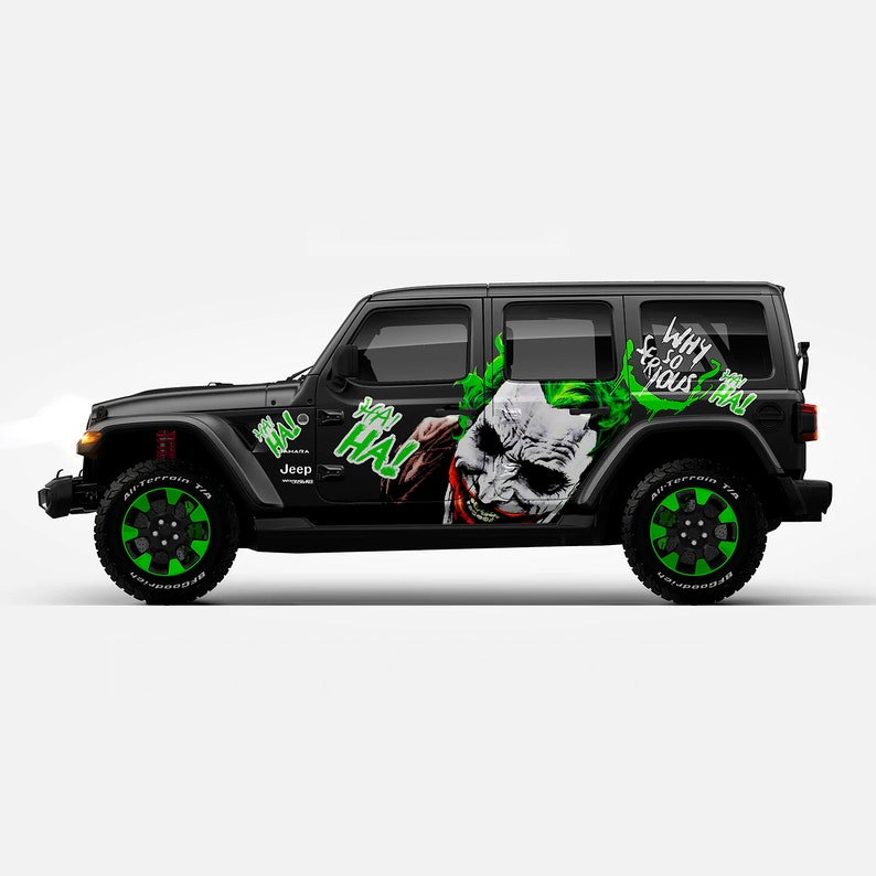 Antiheld Joker Auto beide Seiten wickeln 55 Dark Series ITASHA American Comics Aufkleber Aufkleber Made mit Top Vinyl Fit mit beliebigen Autos Unterstützung Custom Bild 1