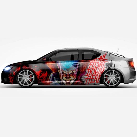 Pennywise Car Wrap Decal - Dark Series ITASHA, Fits Any Car - Etsy