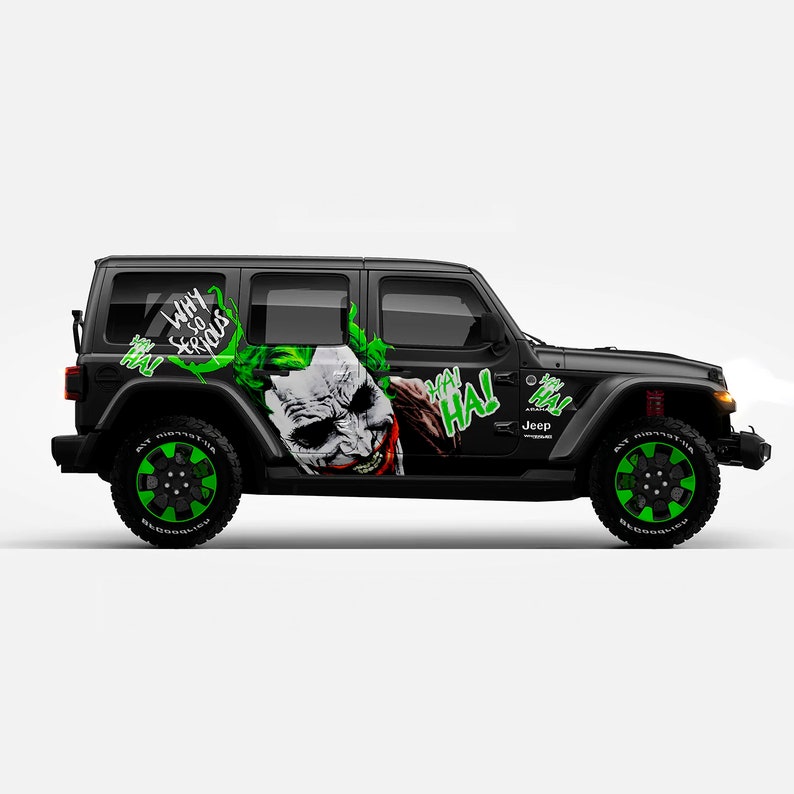 Antiheld Joker Auto beide Seiten wickeln 55 Dark Series ITASHA American Comics Aufkleber Aufkleber Made mit Top Vinyl Fit mit beliebigen Autos Unterstützung Custom Bild 2