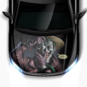 Antihero Joker Car Hood Wraps 36 Dark Series ITASHA American Comics Stickers Decals Made with Top Vinyl Fit with Any Cars Support Custom
