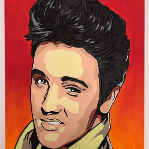 11x14 Young Elvis Painting on Canvas