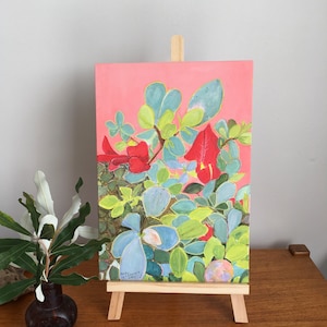 Bush beauty. Australian native shrub acrylic painting