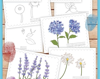 Fingerprint Art Craft Cards