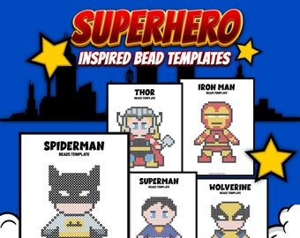 Superhero Perler Bead Cards | Fun Art Project - Fine Motor Craft