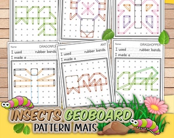 Bugs Geoboard Task Cards