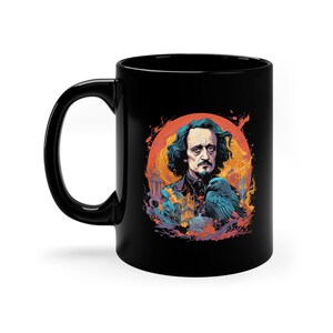 Taza de café vintage de Edgar Allan Poe / Un tributo literario para profesores, estudiantes de inglés y bibliotecarios