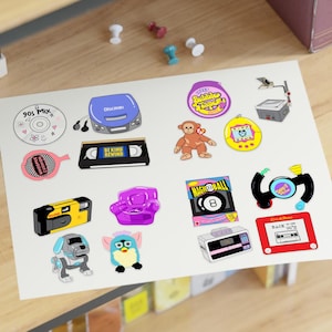 90s Nostalgia Sticker Set, 90s Stickers Pack, 90s Nostalgia, Vintage Sticker Bundle, Cute Stickers, Funny Stickers, Bottle Laptop Stickers