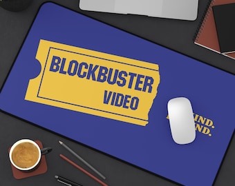 Blockbuster Mousepad | 3 Sizes | 90s Nostalgia Gift, Movie Mousepad, Gaming Mousepad, Keyboard Desk Mat, Office Decor, Movie Lovers Gift