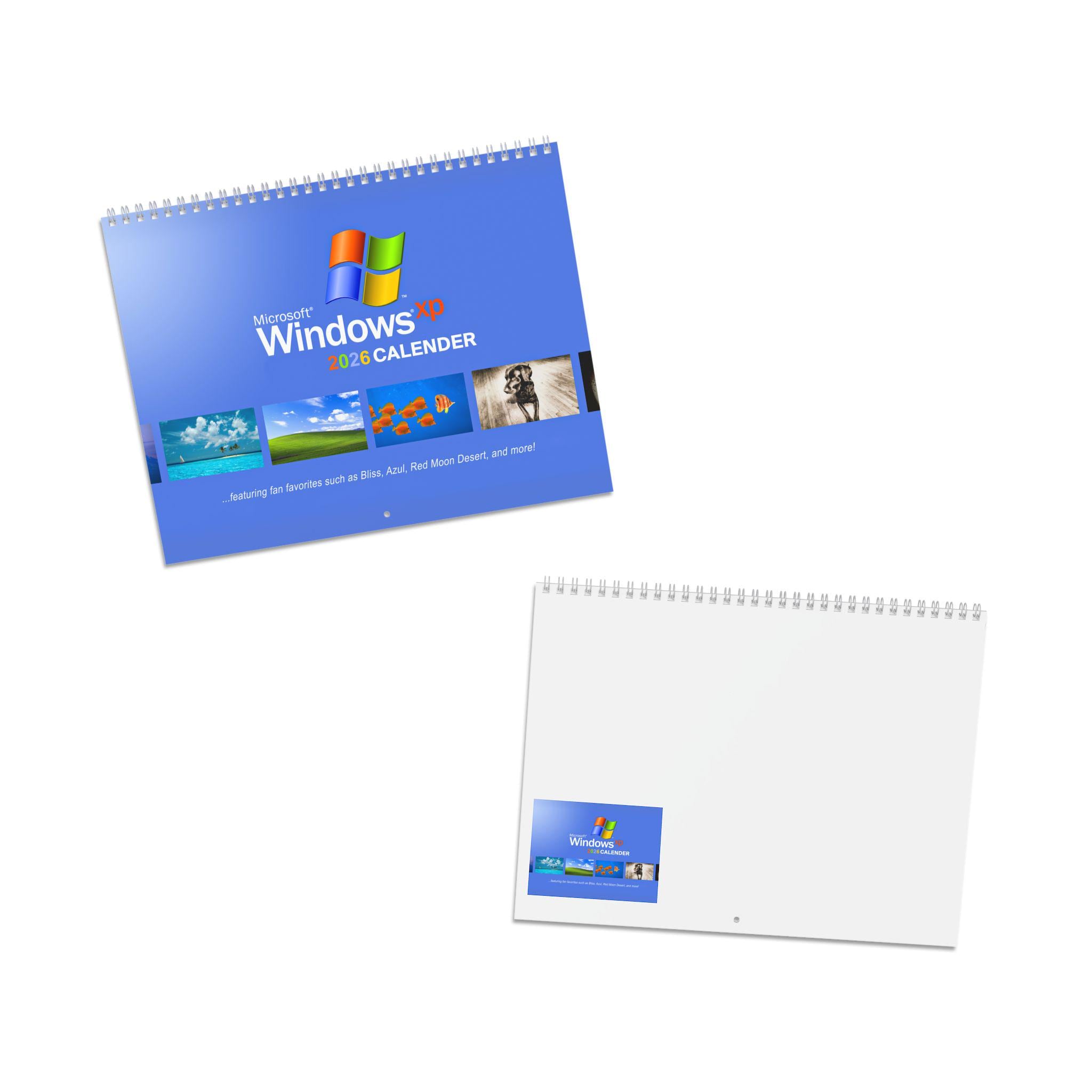 Windows XP Calendar (2026), Home Office Decor, 90s 2000s Nostalgia