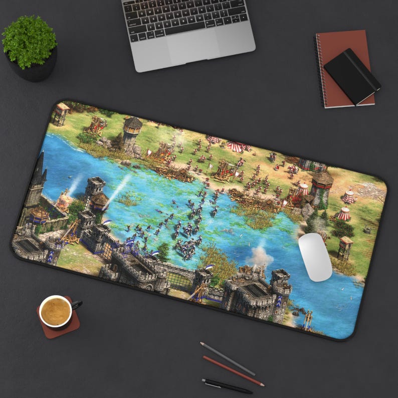 Age of Empires Mousepad | 3 Sizes | 90s 2000s Nostalgia Gift, 90s Mousepad, Gaming Desk Mousepad, Mouse Mat, AoE RTS Game Room Decor 16" × 32"