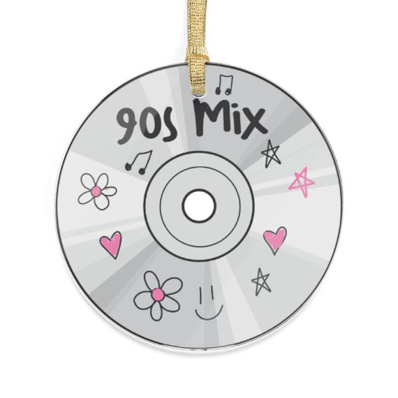 90年代ミックスCDオーナメント、クリスマスツリーオーナメント、90年代