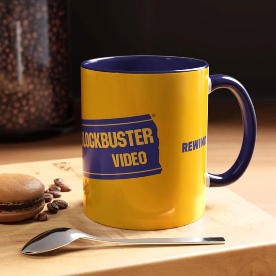 Blockbuster Mug, Be Kind Rewind Coffee Mug, 90s 2000s Nostalgia Gift, Movie Lover Gift, Retro VHS Cup, Coffee Lovers, 90s Vintage Mug