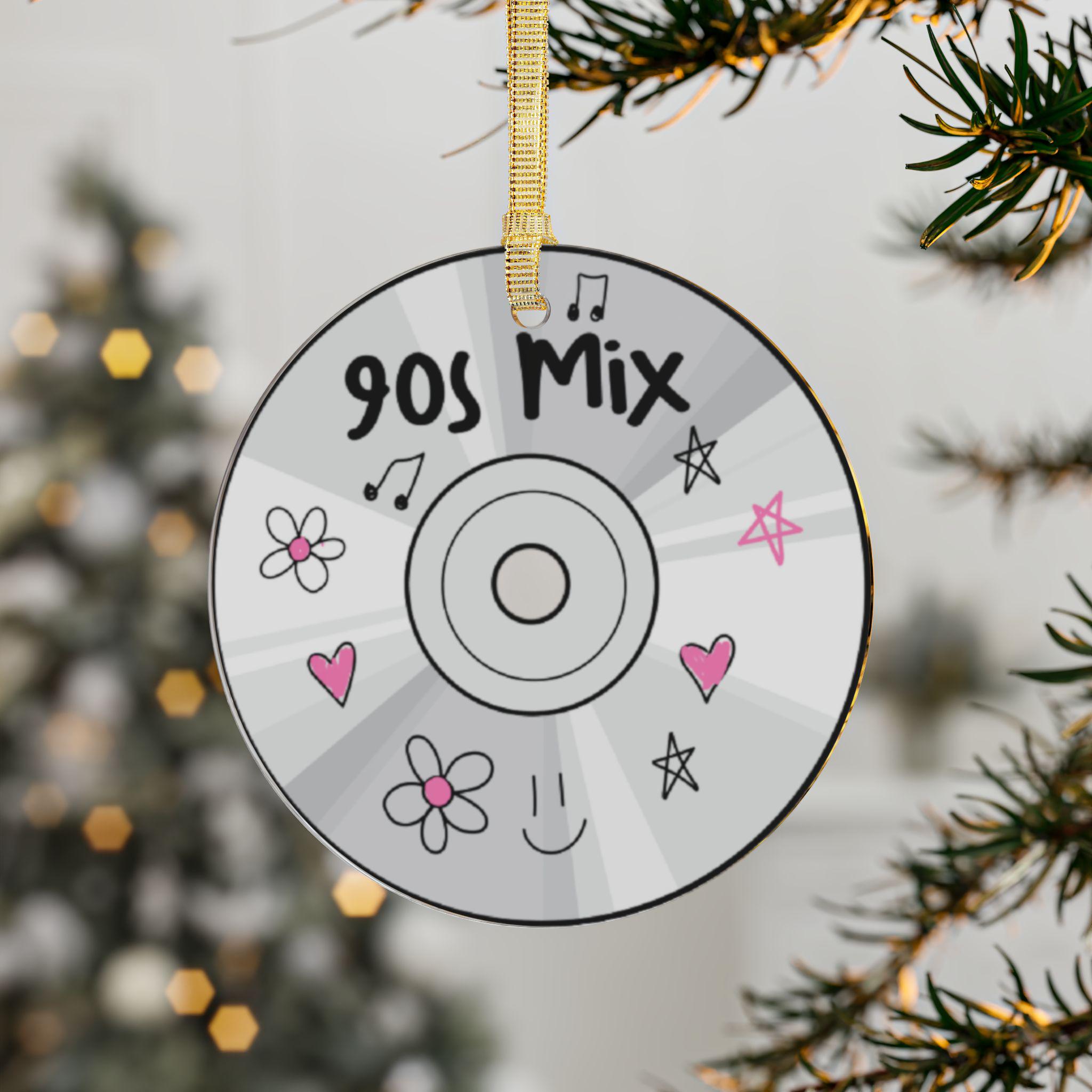 90年代ミックスCDオーナメント、クリスマスツリーオーナメント、90年代