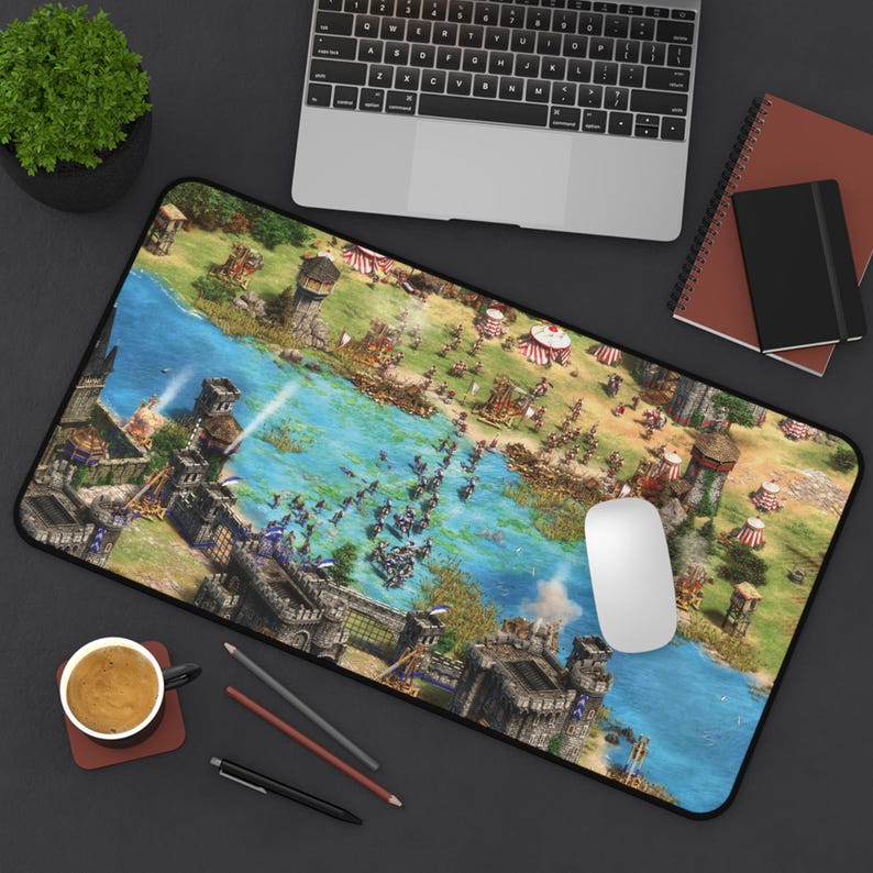 Age of Empires Mousepad | 3 Sizes | 90s 2000s Nostalgia Gift, 90s Mousepad, Gaming Desk Mousepad, Mouse Mat, AoE RTS Game Room Decor 12" × 22"