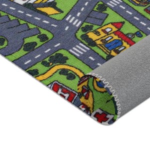 City Carpet Nostalgia Rug, 90s City Carpet, Toy Car Rug, Kids Play Car ...