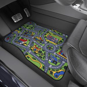 シティカーペットカーフロアマット（4枚セット）、カーマット、90年代ノスタルジア、車用フロアマット、車内アクセサリー、新車ギフト、カーマットセット