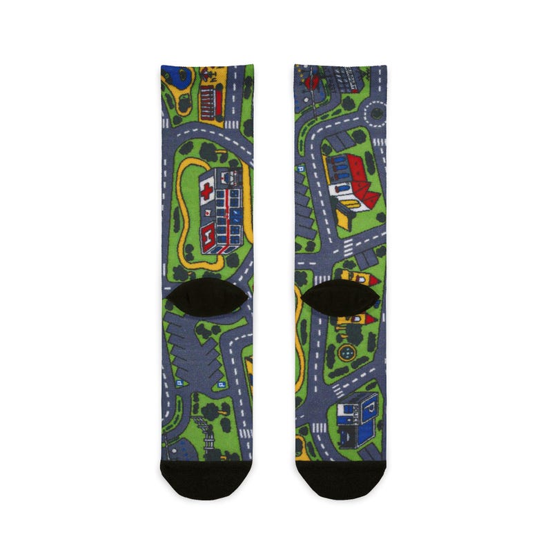 City Carpet Nostalgia Socks, 90s Nostalgia, 2000s Nostalgia Gift, Nostalgia Lovers, Car City Rug, Groomsmen Gifts, Funny Socks, Unique Gifts image 3